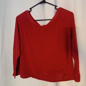 red long sleeve shirt